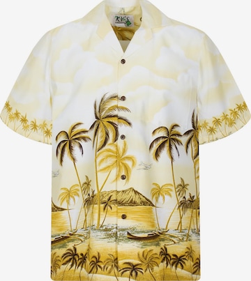 KY's Regular Fit Hemd 'Palmbeach' in Beige: Vorderseite