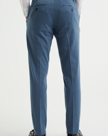 WE Fashion Slimfit Kalhoty s puky – modrá