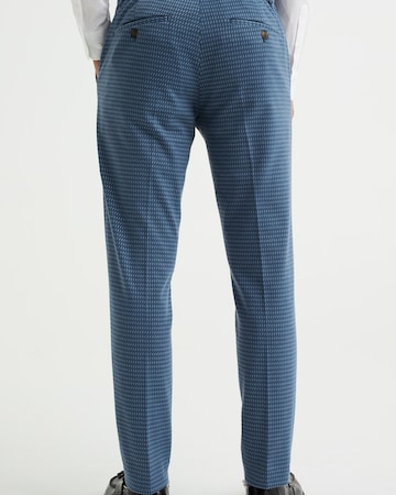 WE Fashion Slim fit Trousers with creases in Blue