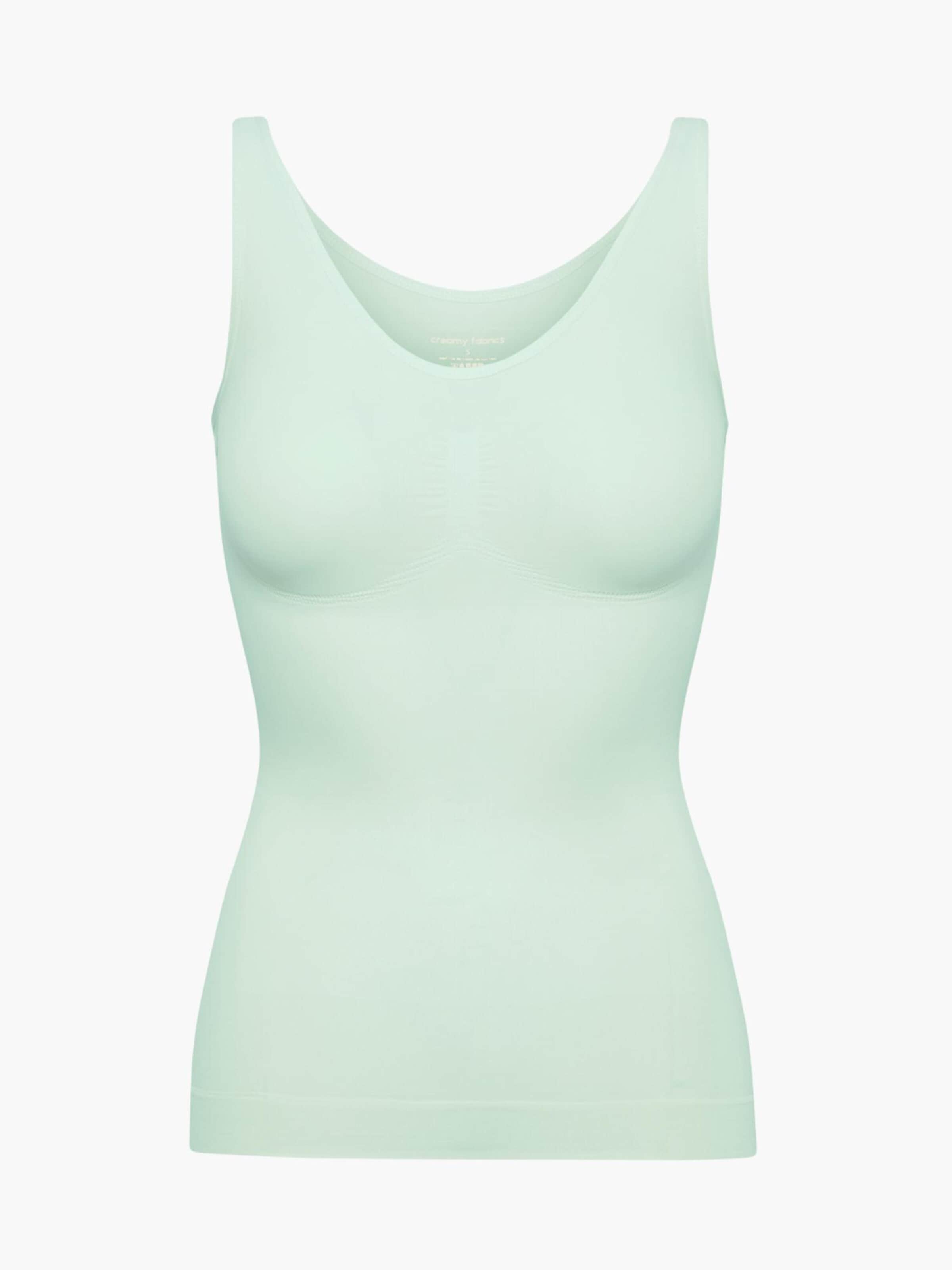 cfab (formerly creamy fabrics) Shapingtop 'Figurformendes Shapewear Tanktop' in Groen: voorkant