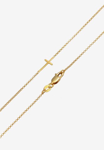 ELLI PREMIUM Halskette Kreuz in Gold