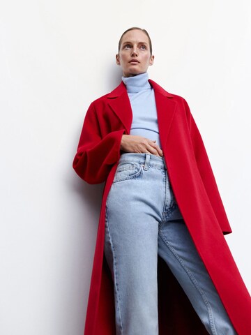 MANGO Between-Seasons Coat 'Batin' in Red