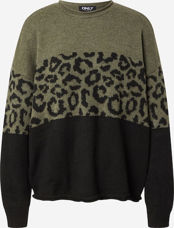 Pull-over 'ONLJADE' ONLY en vert : devant
