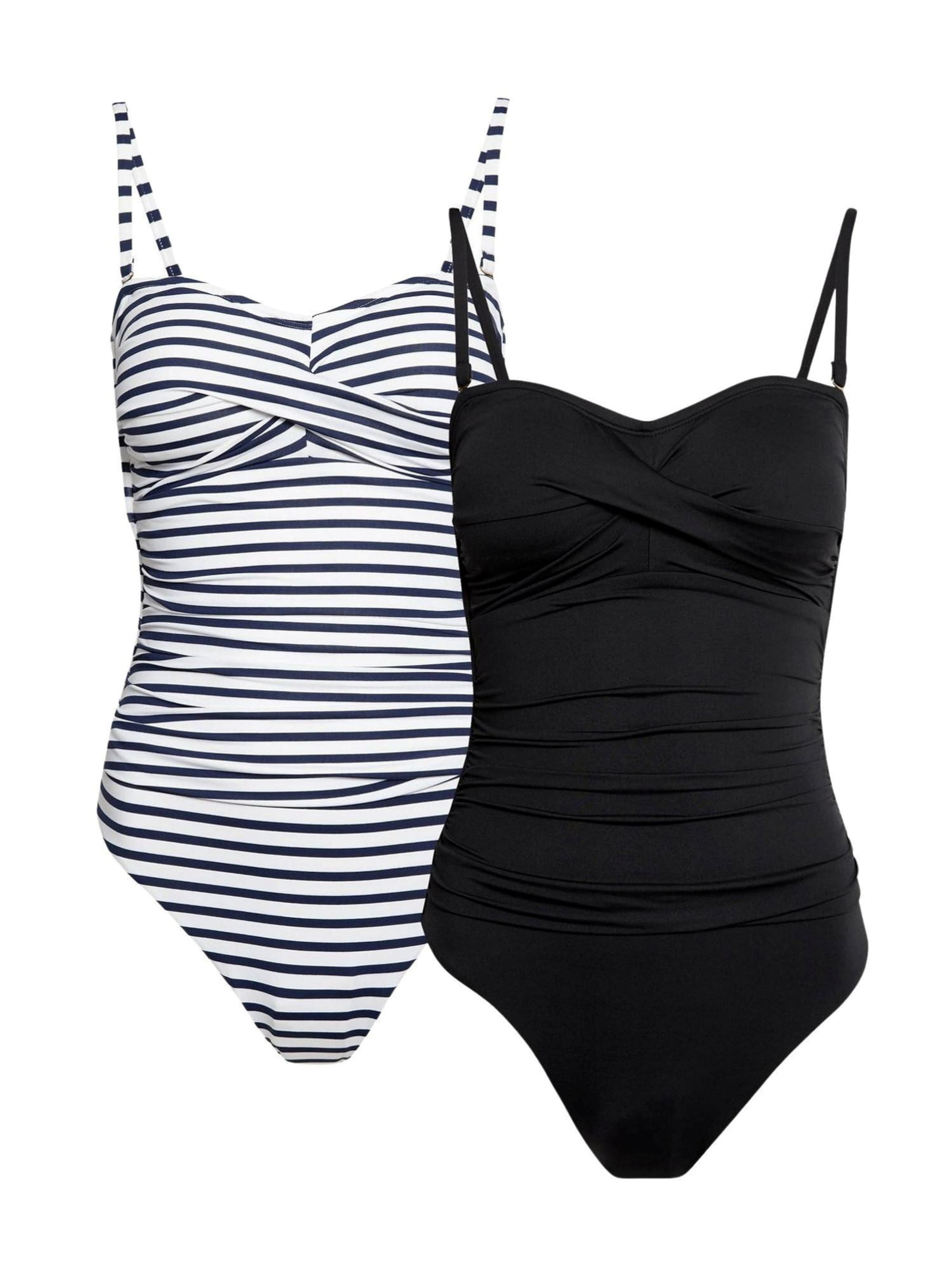 Marks & Spencer Bandeau Badpak in Zwart: voorkant