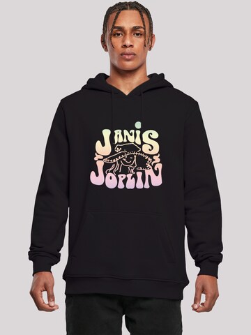 F4NT4STIC Sweatshirt 'Janis Joplin Pastel' in Schwarz: Vorderseite