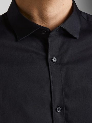 JACK & JONES Slim fit Button Up Shirt 'Cardiff' in Black