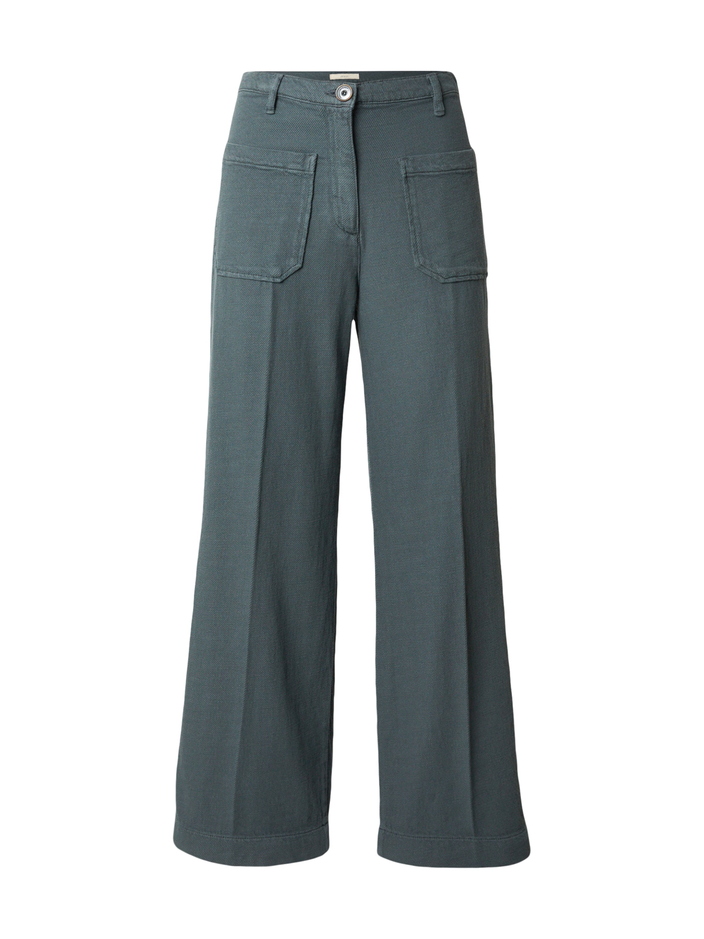 žalia sessun Plačios klešnės Kelnės su kantu 'HENDRICK': priekis