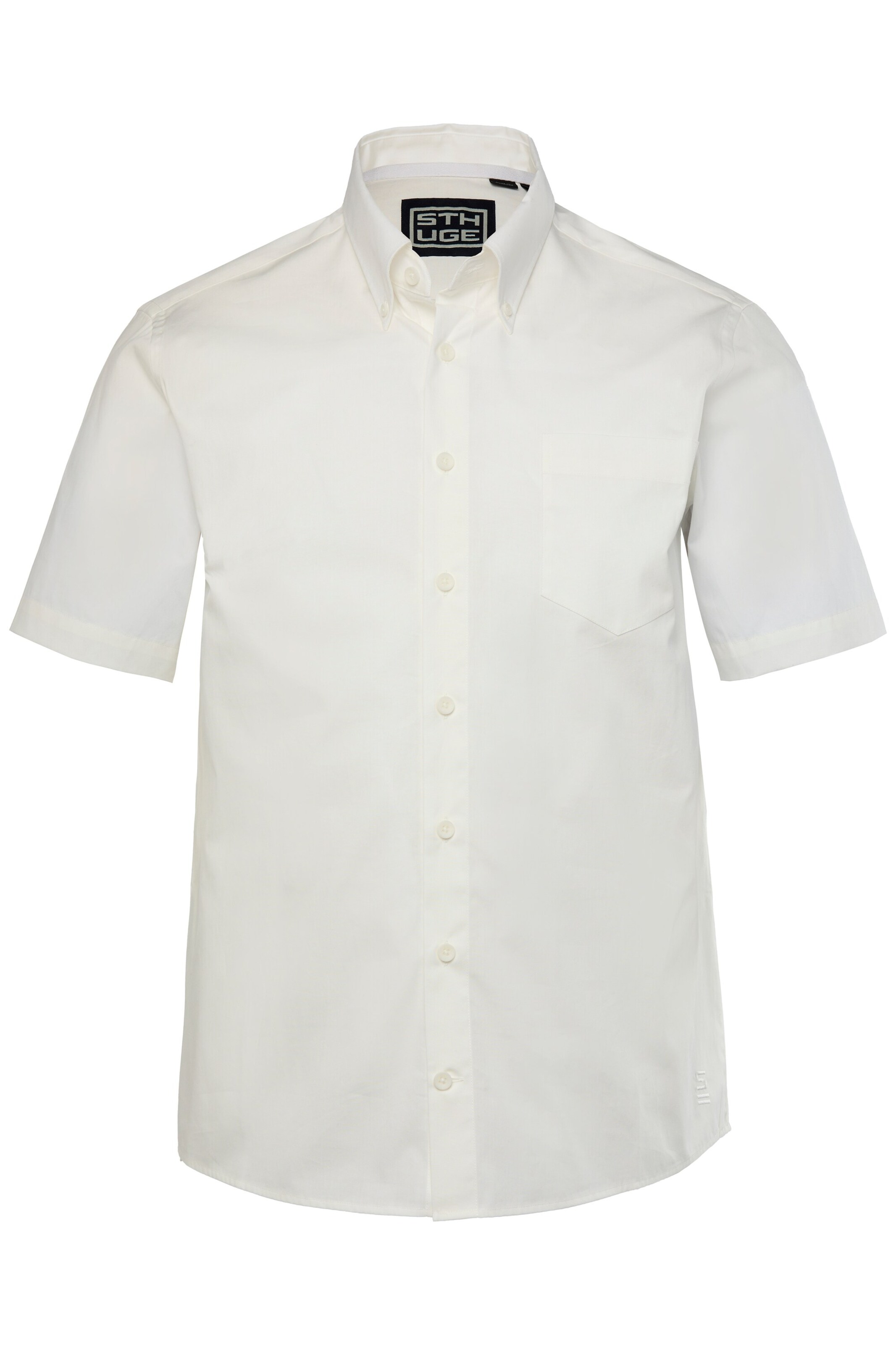 STHUGE Comfort fit Button Up Shirt in White: front