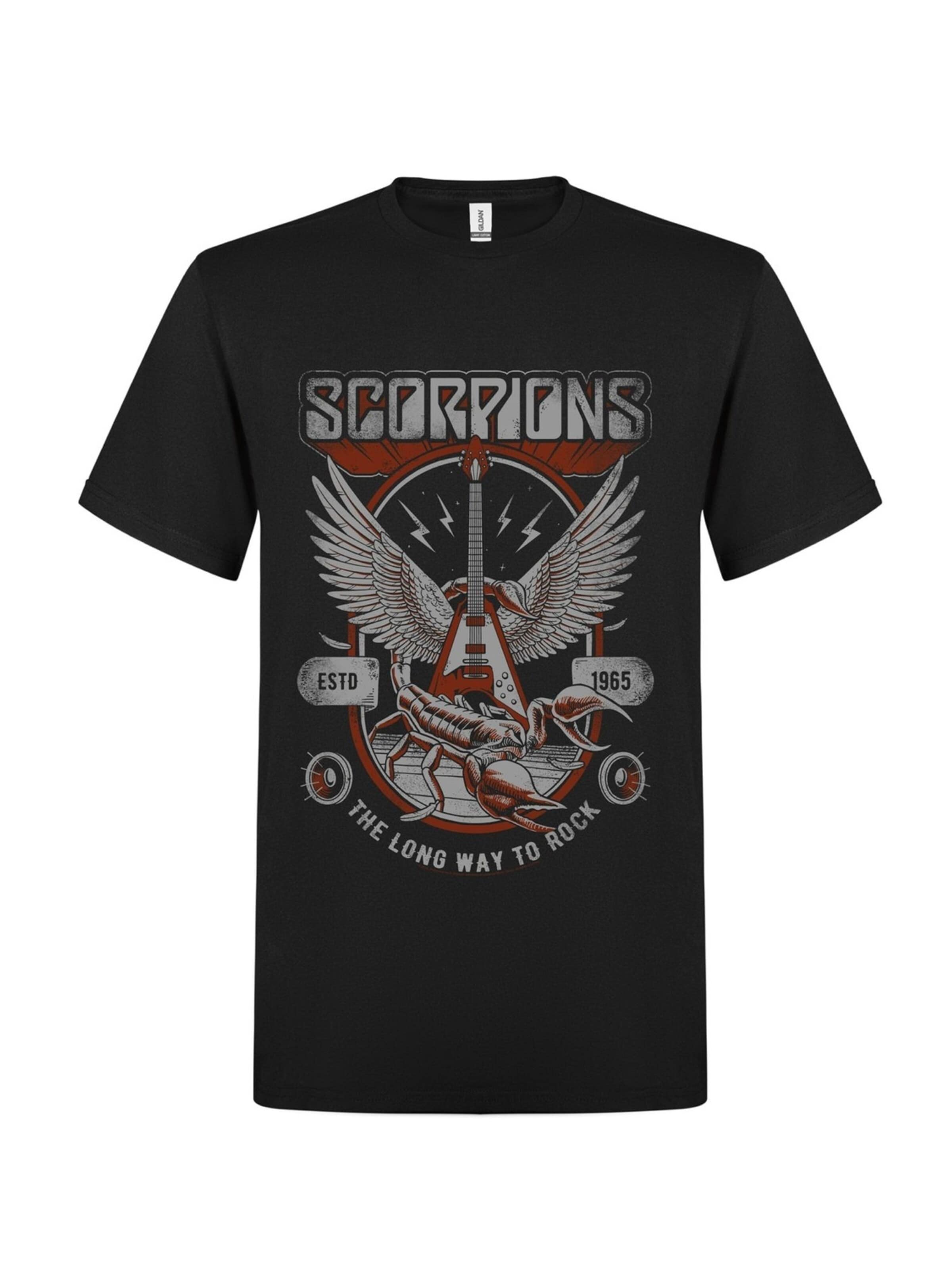 Scorpions Shirt 'Scorpions The long way to rock T-Shirt' in Black: front