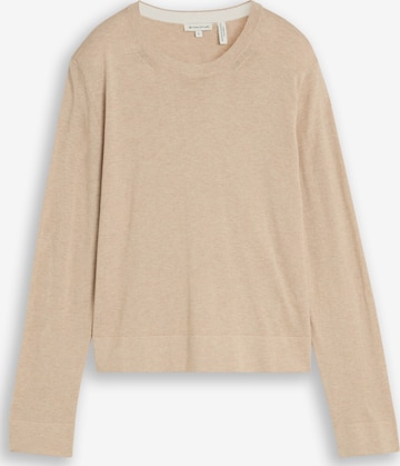 Pull-over TOM TAILOR en beige : devant
