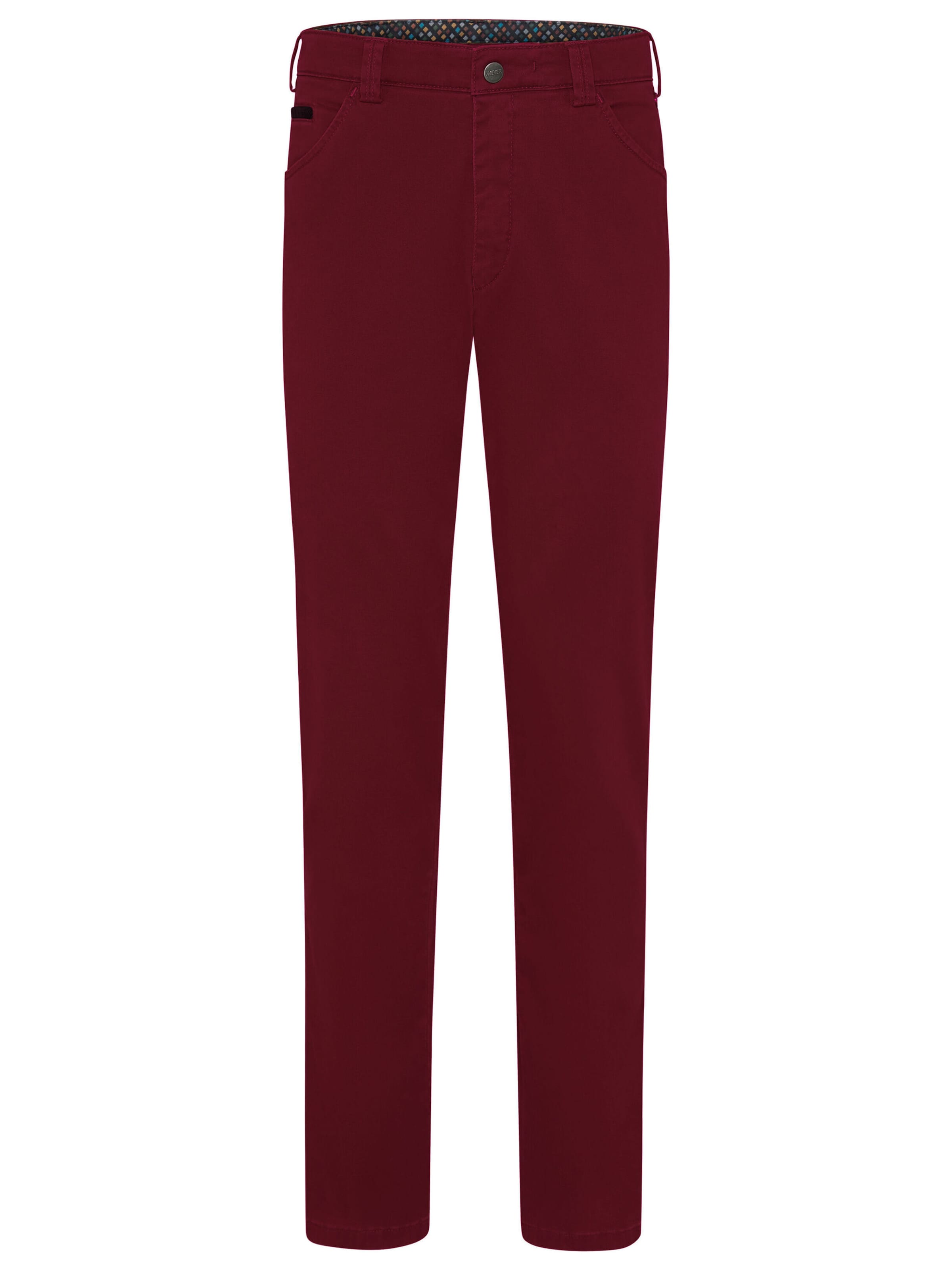 MEYER Regular Chino in Rood: voorkant