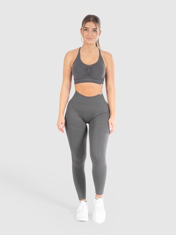 Bustier Soutien-gorge de sport ' Solid Scrunch ' Smilodox en gris