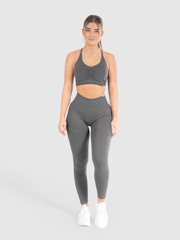 Smilodox Bralette Sports Bra ' Solid Scrunch ' in Grey