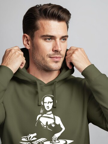 Neverless Sweatshirt 'Mona Lisa DJ' in Green