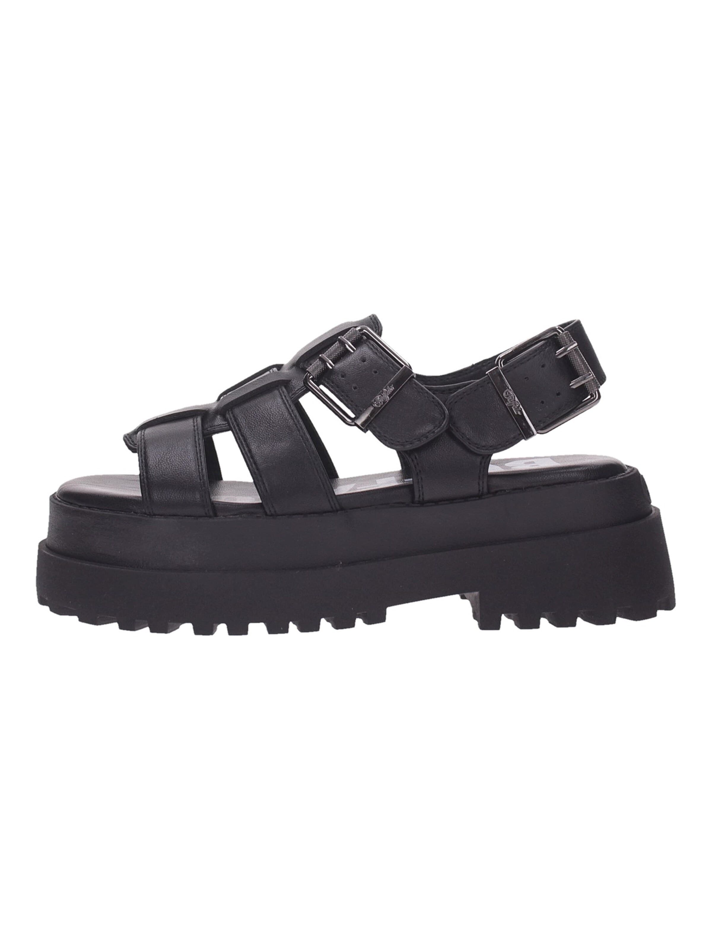 Sandalo 'Buffalo Sandalo Pluto Fisher' di BUFFALO in nero: frontale