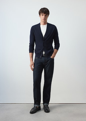 MANGO MAN Gebreid vest 'WILLYC-I' in Blauw