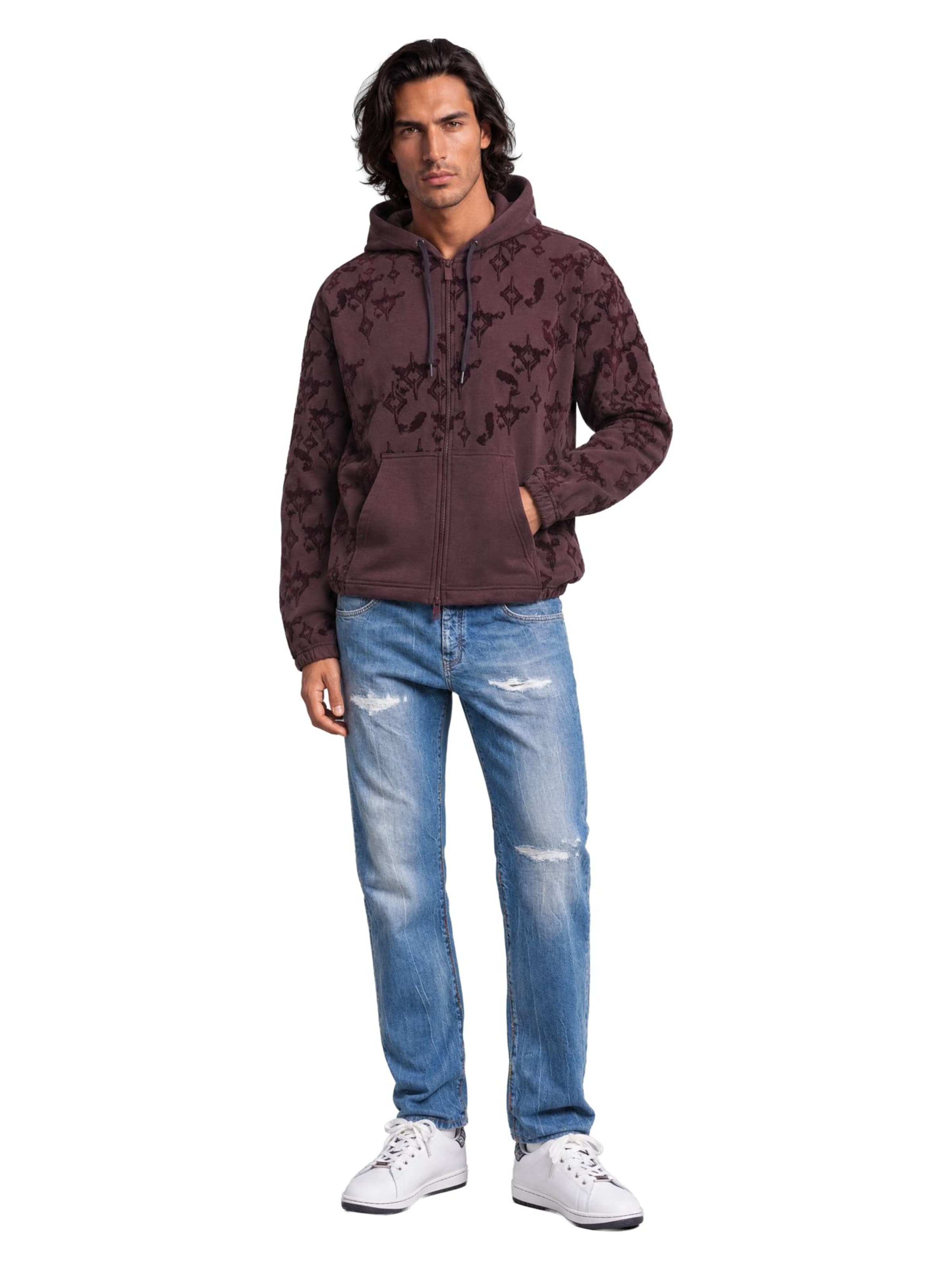 Carlo Colucci Sweatvest 'Flenger' in Rood