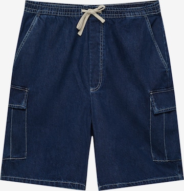 Loosefit Jeans cargo Pull&Bear en bleu : devant