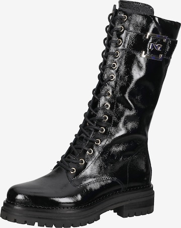 Nero Giardini Lace-Up Ankle Boots in Black: front