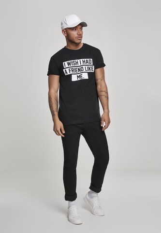 Mister Tee Shirt 'Friend Like Me' in Zwart