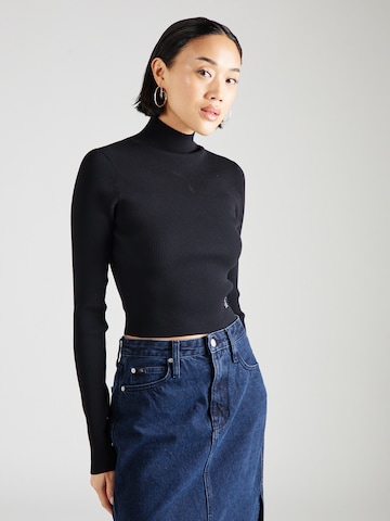 Calvin Klein Jeans Pulover | črna barva: sprednja stran