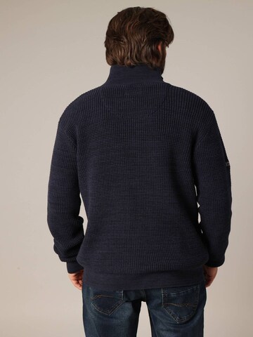 Pull-over 'Henley' Deeluxe en bleu