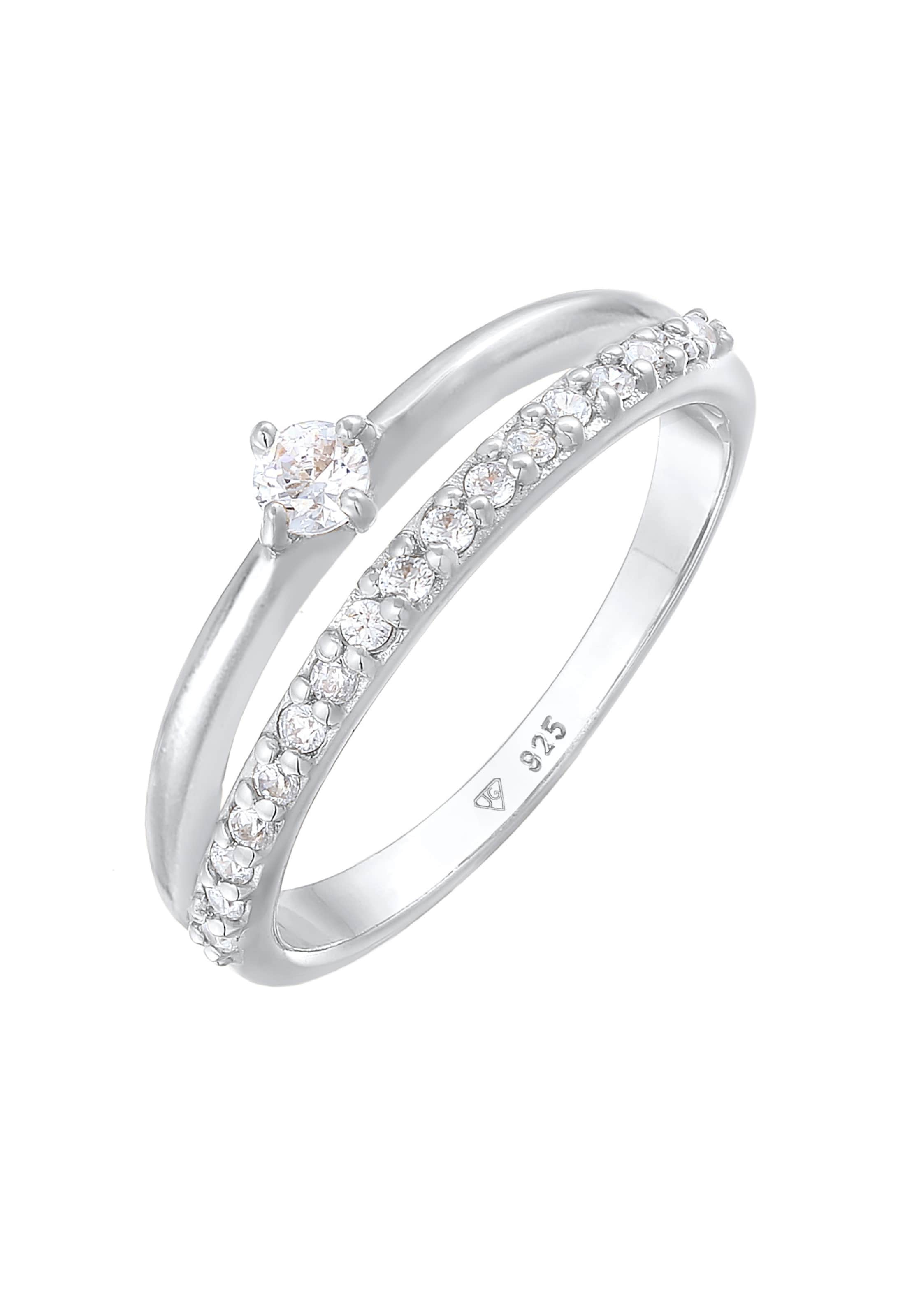 ELLI Кольцо в Серебристый: спереди