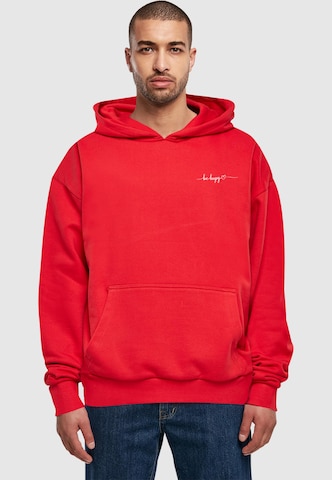 Merchcode Sweatshirt 'Be Happy' in Rot: Vorderseite