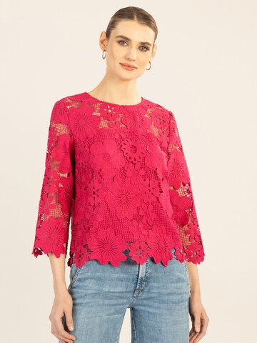 APART Spitzenbluse in Pink: Vorderseite