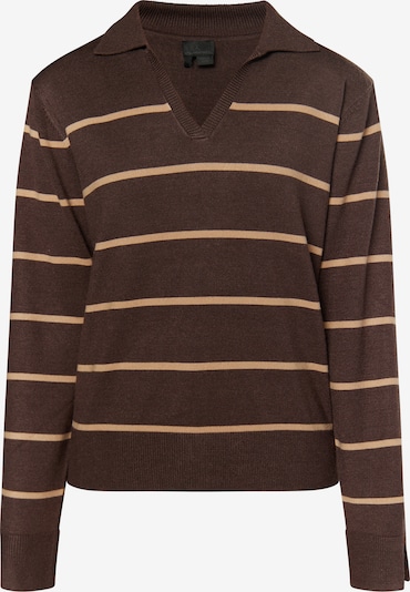 DreiMaster Klassik Sweater in Beige / Dark brown, Item view