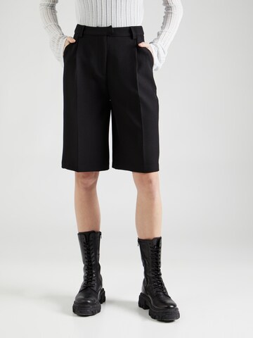 Regular Pantalon à pince Nasty Gal en noir : devant