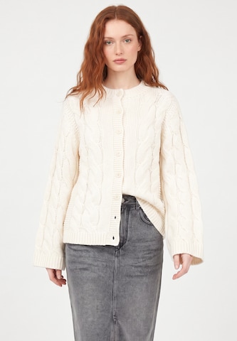 DreiMaster Vintage Knit Cardigan in White: front