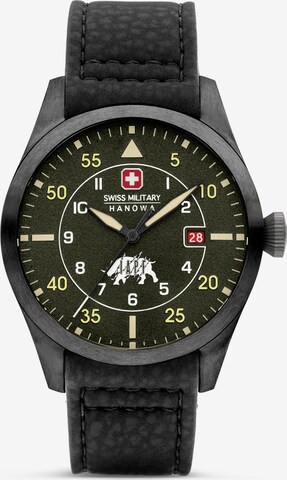 SWISS MILITARY HANOWA Analoog horloge 'Lead Ranger' in Zwart: voorkant