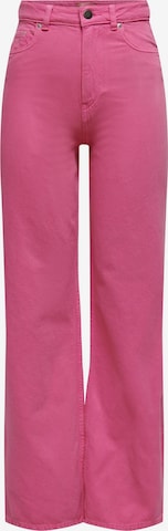 ONLY Wide leg Jeans in Roze: voorkant