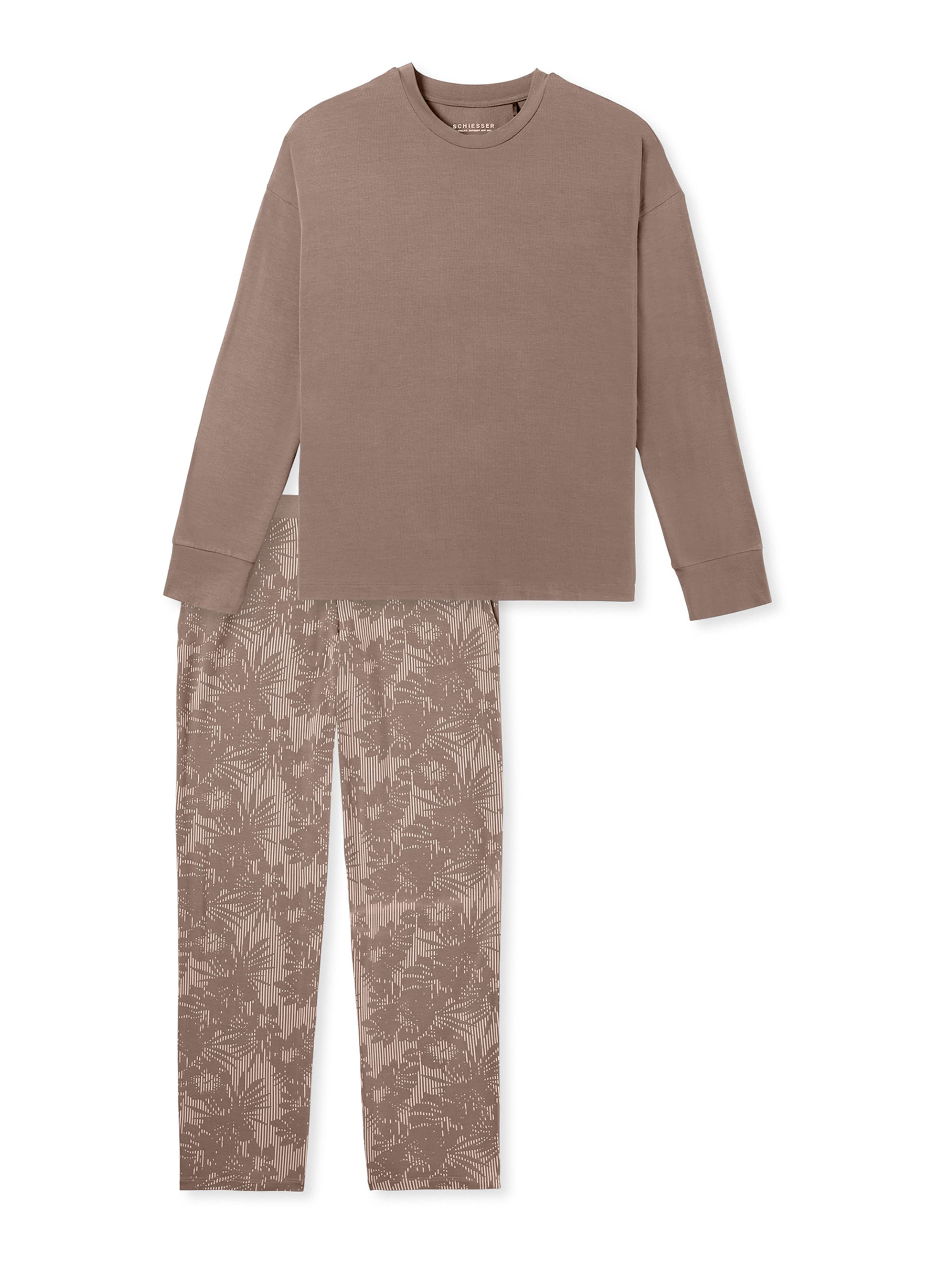SCHIESSER Pyjama ' Selected Premium ' in Beige: Vorderseite