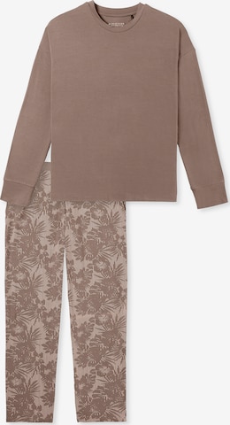 SCHIESSER Pyjama ' Selected Premium ' in Beige: Vorderseite