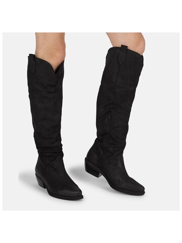 Felmini Wide Fit Cowboy Boots 'El Paso W041' in Black: front