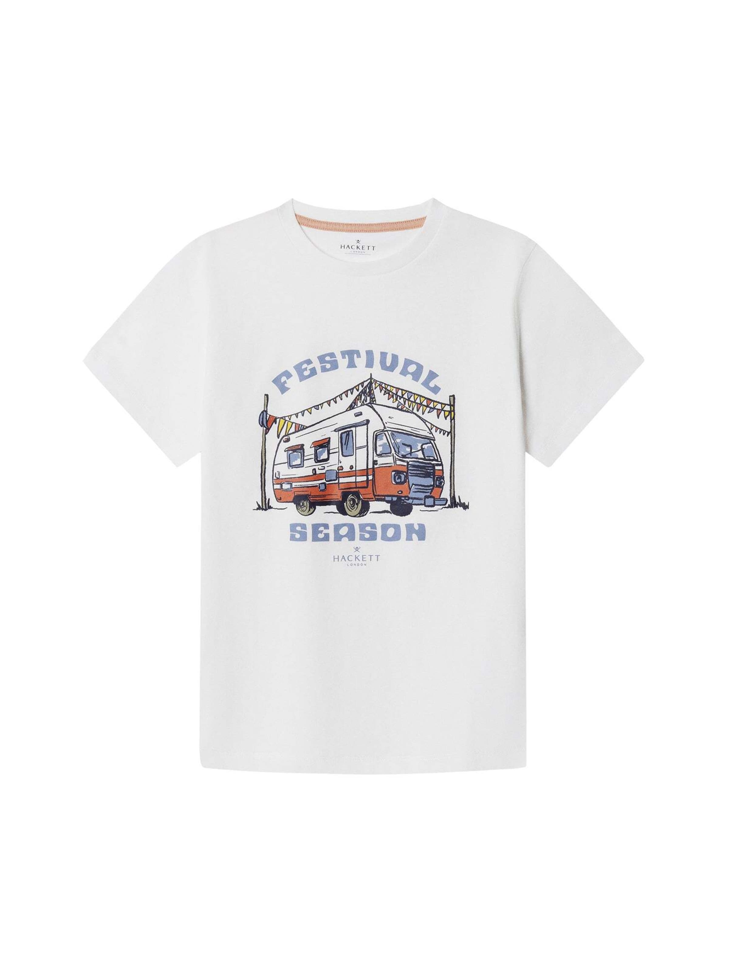 Hackett London Shirt 'Festival Camper' in White: front