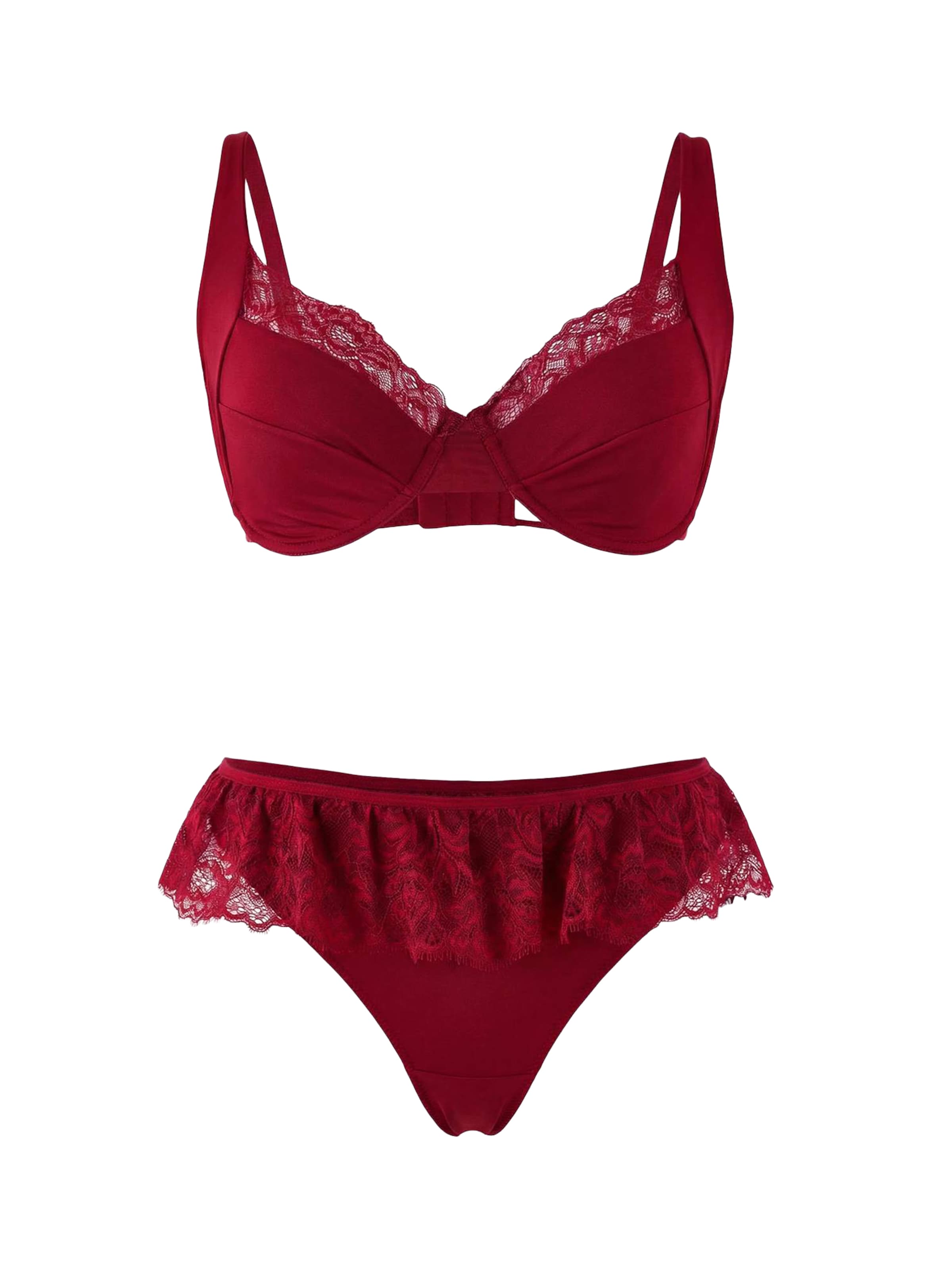Trendyol Curve - Bustier Conjuntos de ropa interior en rojo: frente