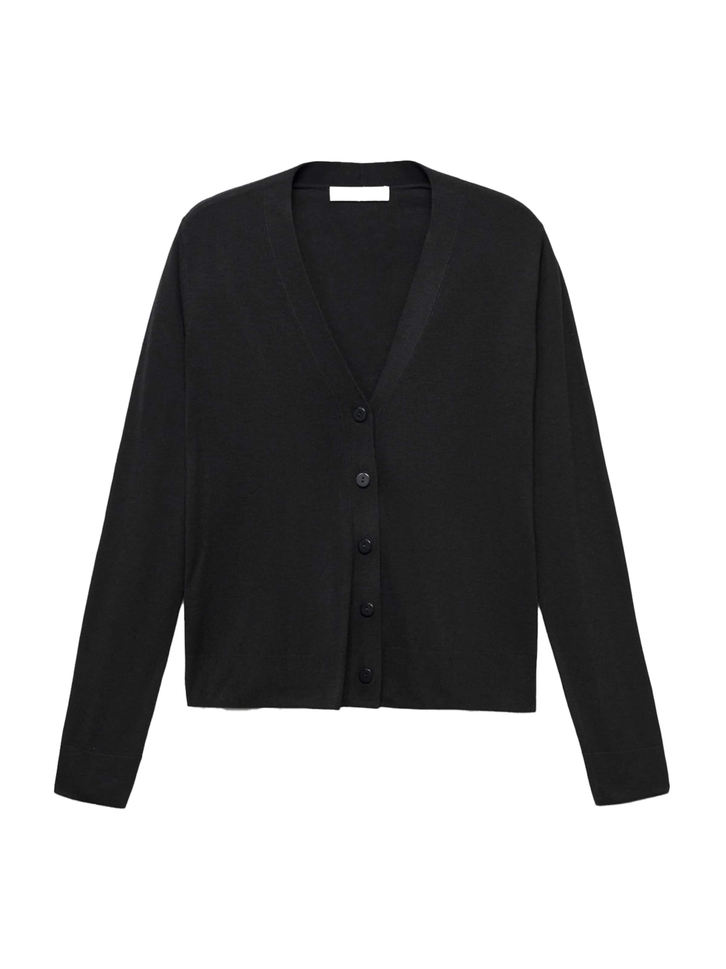 MANGO Kardigan 'LUCCAV' w kolorze czarny: przód