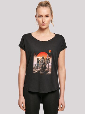 F4NT4STIC Shirt 'Star Wars The Mandalorian Warriors' in Black: front