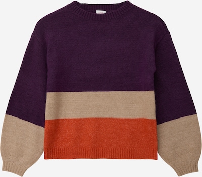 s.Oliver Pull-over en sable / orange / pourpre, Vue avec produit