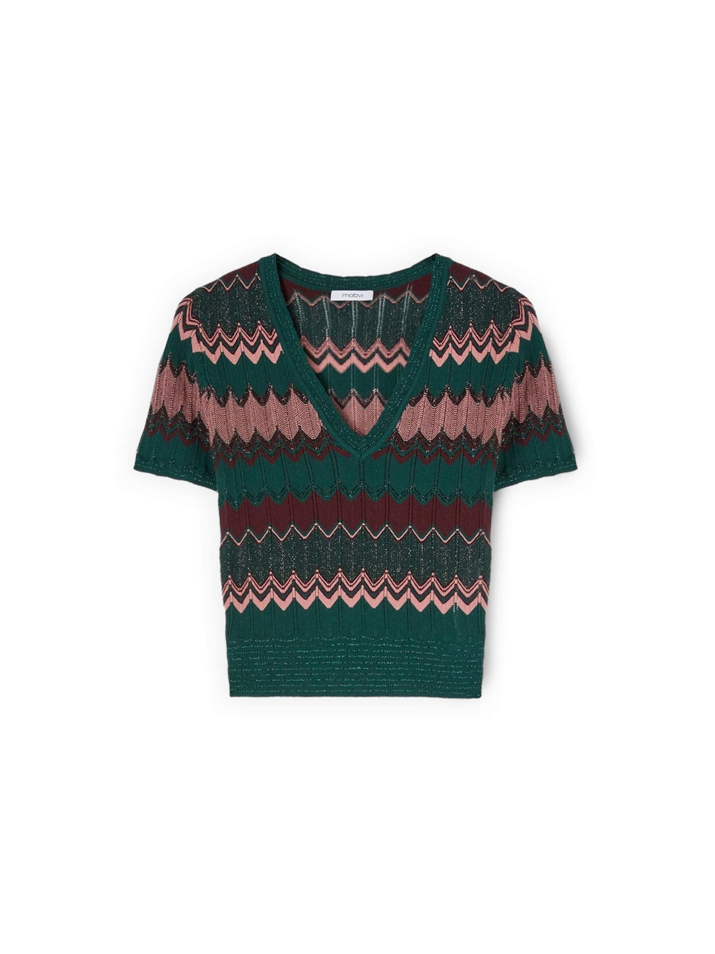 MOTIVI Trui in Groen: voorkant