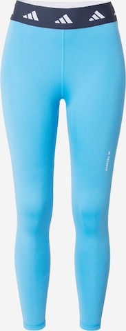 ADIDAS PERFORMANCE Sportbroek 'Techfit' in Blauw: voorkant