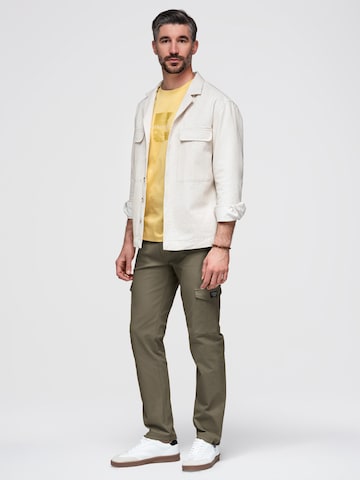 Regular Pantalon cargo Ombre en vert