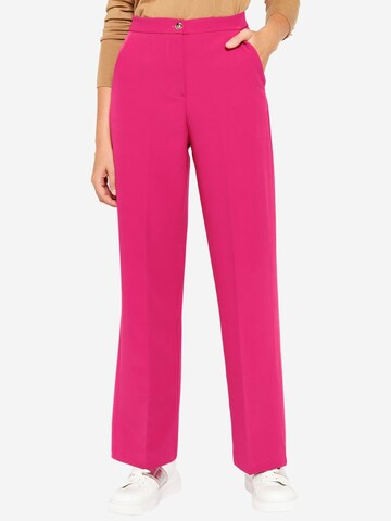 Regular Pantalon à plis LolaLiza en rose