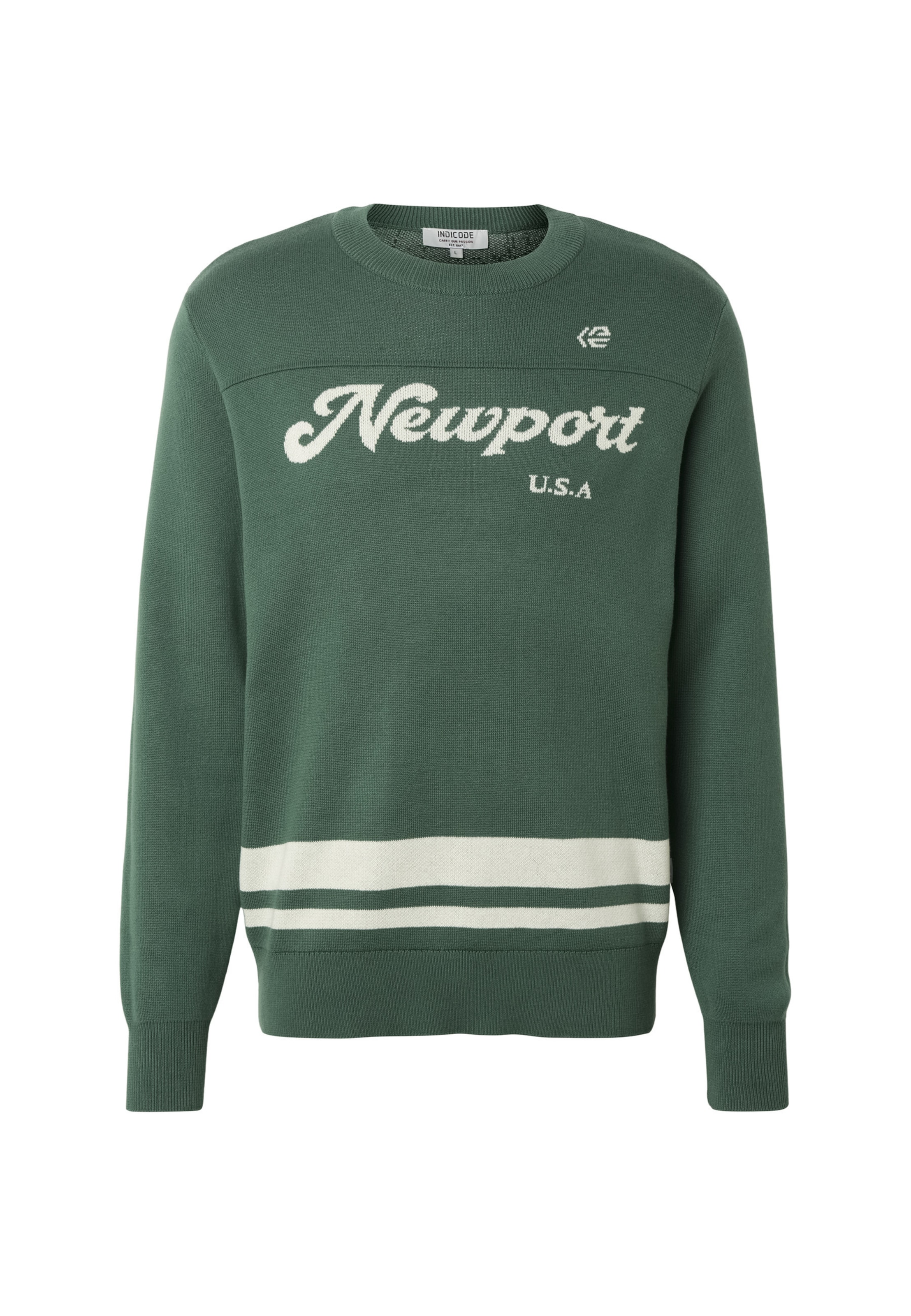 Pull-over INDICODE JEANS en vert : devant