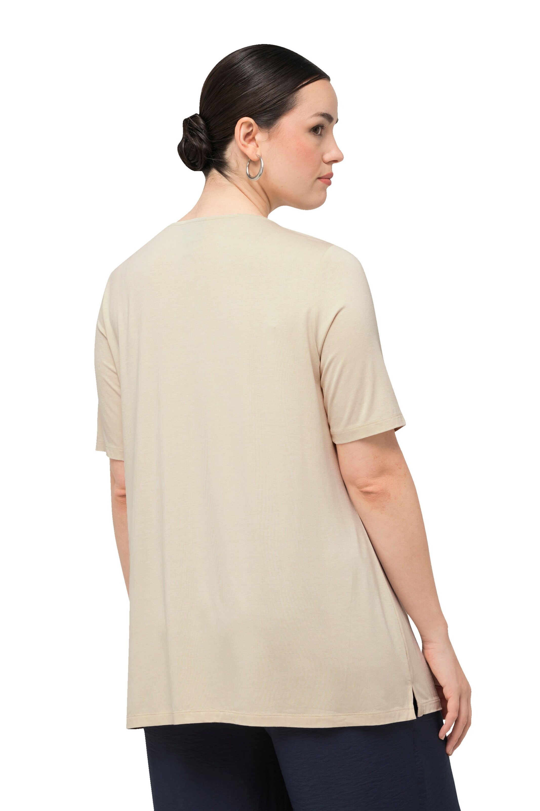 T-shirt Ulla Popken en beige