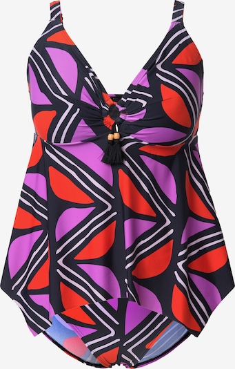 Ulla Popken Tankini 'Judith', krāsa - lillā / sarkans / melns / balts, Preces skats