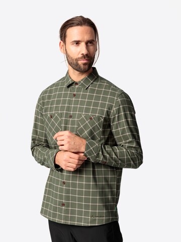 VAUDE Regular fit Functioneel overhemd 'M Jerpen Ls St Iv' in Groen: voorkant